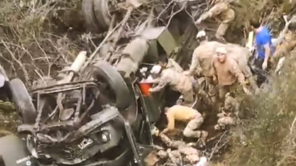 accidente fatal cayó un camión del ejército