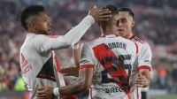 El festejo de los jugadores de River