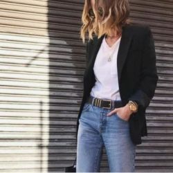 Jeans wide leg y blazer: ideas de look con el dúo infalible
