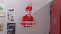 Pintada con stencil aparecida en la Universidad de Tucumán