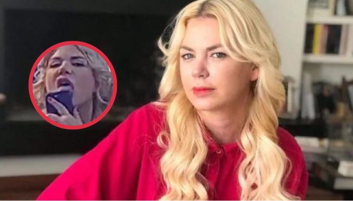 Esmeralda Mitre reveló el motivo por el que lamió su celular en pleno evento