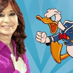Cristina Kirchner y el Pato Donald | Foto:CEDOC