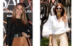 Juliana Awada y María Belén Ludueña llevan la falda plisada ideal para primavera