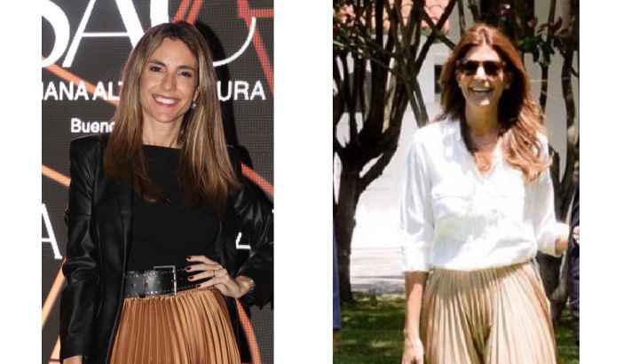 Juliana Awada y María Belén Ludueña llevan la falda plisada ideal para primavera