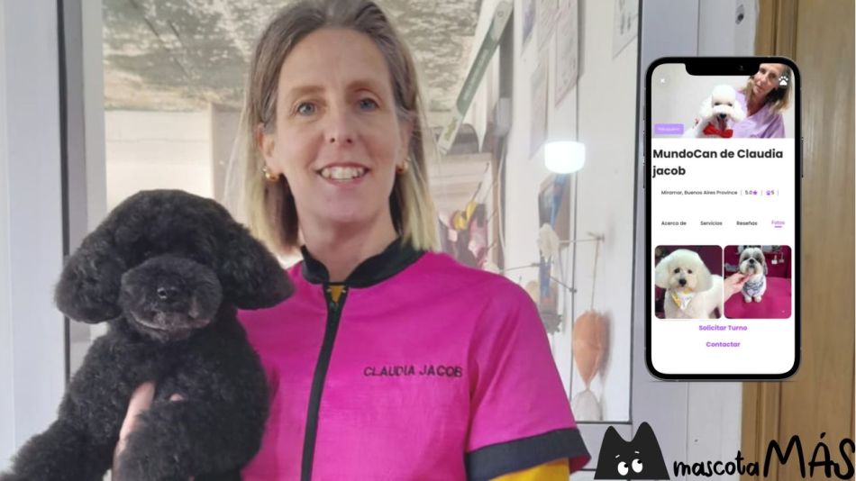 De tener miedo a los perros a ser una exitosa estilista canina, la historia de Claudia y su evolución tecnológica con MascotaMás