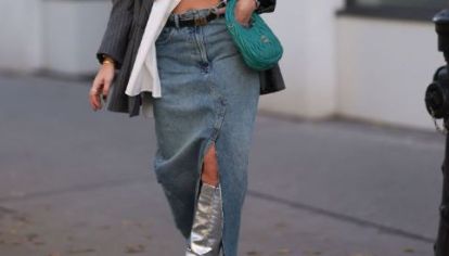 La primavera ya llego, y con ella la tendencia de las maxi faldas de jean, un regreso dosmilero que promete ser un básico para la temporada.