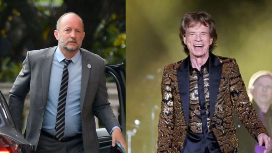 Martín Insaurralde y Mick Jagger