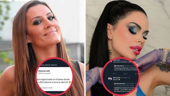 Tras el escándalo con Martín Insaurralde, se viralizaron unos FUERTES tweets de Natacha Jaitt sobre Sofía Clerici