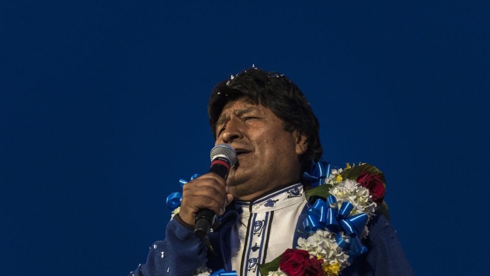 President Evo Morales Holds Campaign Rally Ahead Of Elections
