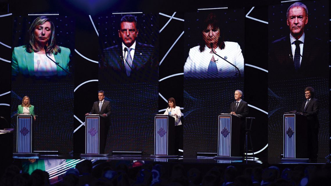 Argentina's 2023 presidential candidates clash in the first televised debate in Santiago del Estero.