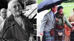 Carlos III con Jimmy Savile