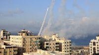 Misiles lanzados desde Gaza hacia territorio israelí este sábado. Otra jornada de guerra en Medio Oriente.
