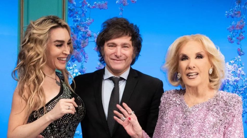 Mirtha Legrand, Javier Milei y Fátima Florez