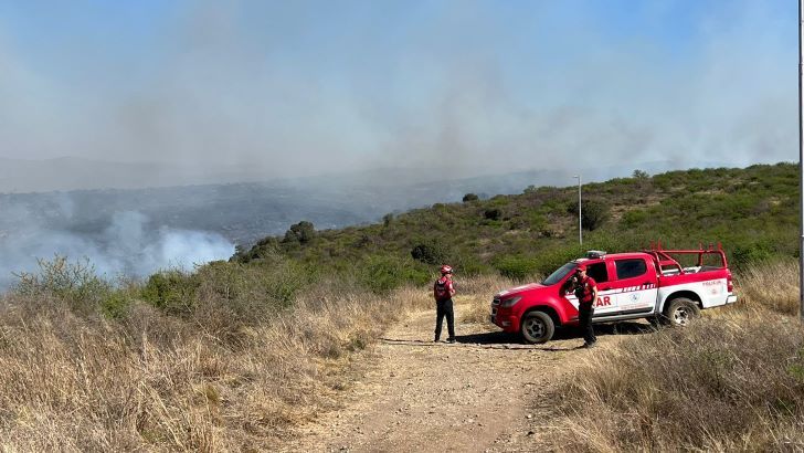 EL INCENDIO ENTRE SAN ANTONIO Y VILLA CARLOS PAZ.