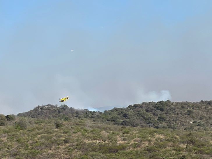 EL INCENDIO ENTRE SAN ANTONIO Y VILLA CARLOS PAZ.