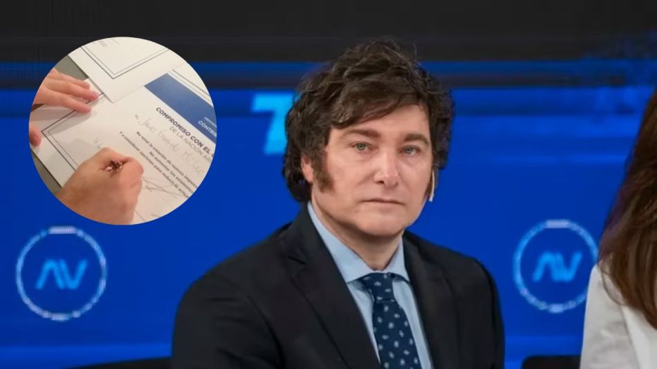 La firma de Javier Milei
