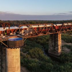 Kruger Shalati, The Train on The Bridge, Skukuza, Sudáfrica.