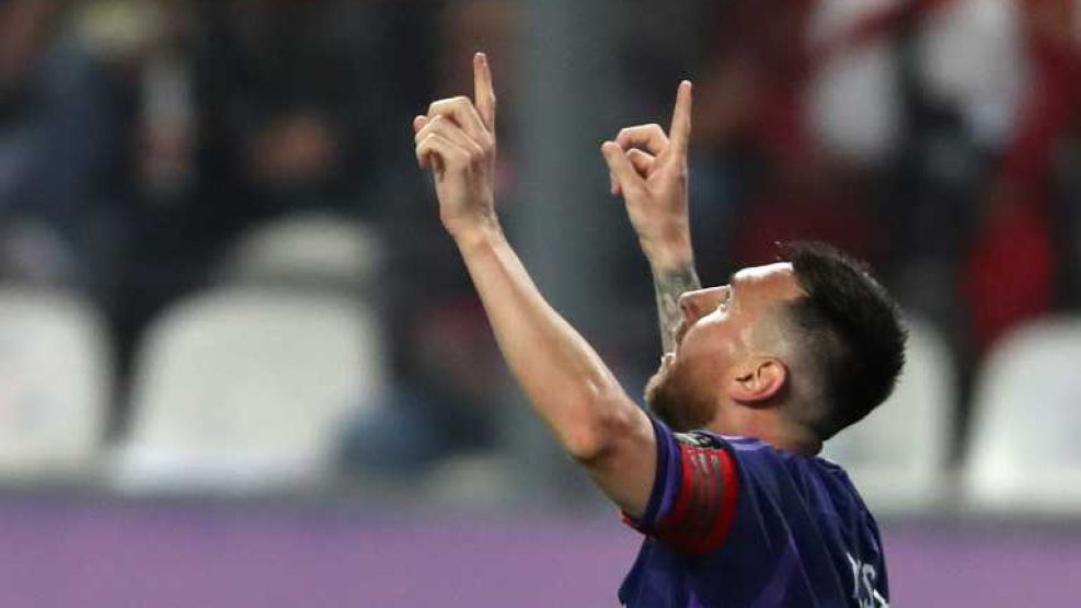 El festejo de Lionel Messi