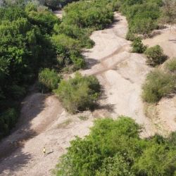 La gente camina totalmente sorprendida, y sin problemas, sobre el río seco.