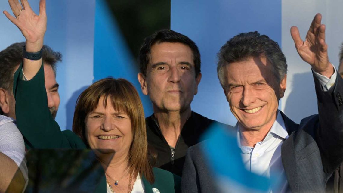 Patricia Bullrich, Carlos Melconian, Mauricio Macri.