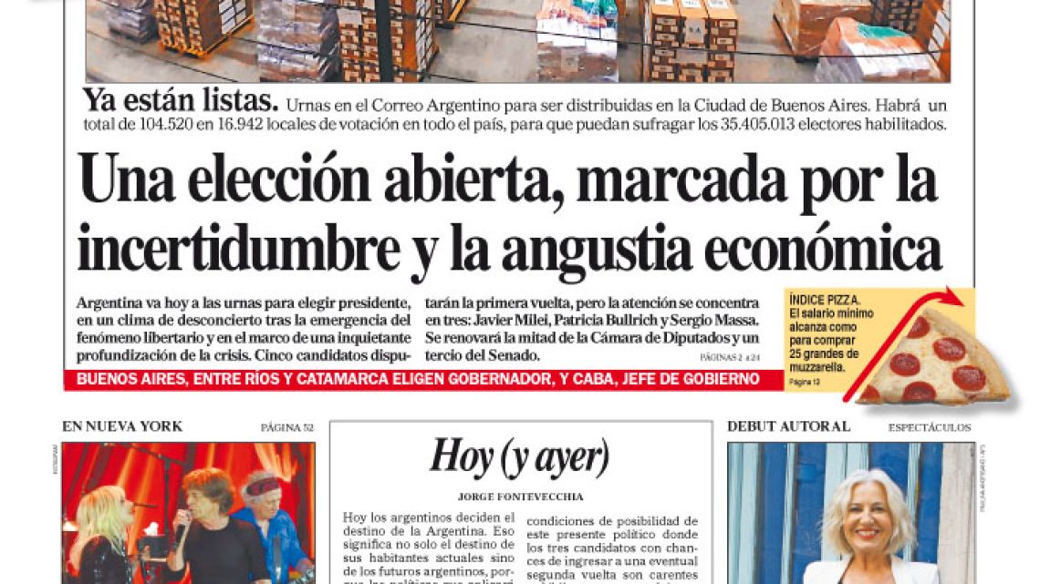 La Tapa Del Diario PERFIL De Este Domingo 22 De Octubre De 2023 | Perfil