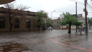Calles inundadas en Santa Fe