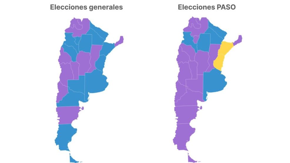 Mapa electoral PASO vs generales