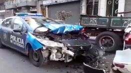 Insólito accidente vial en Caballito