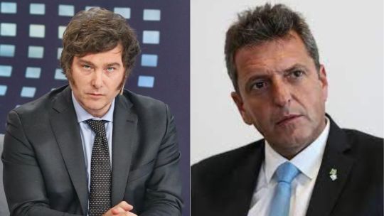 Sergio Massa y Javier Milei