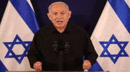 20231028 Benjamín Netanyahu en conferencia de prensa.