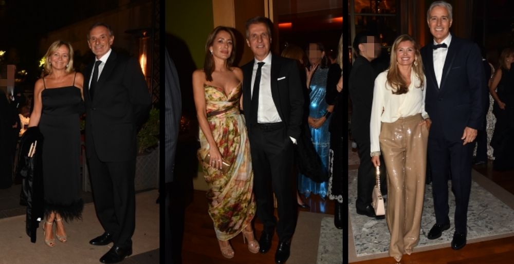 (De izq. a der.) Claudio Cesario y su mujer; Lulú Sanguinetti y Martín Cabrales; María Laura Leguizamón y Marcelos Figuieras.