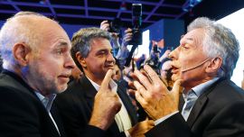 Horacio Rodríguez Larreta, Jorge Macri y Mauricio Macri.