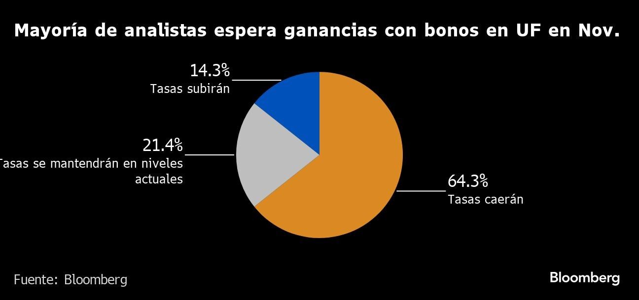 Mayoría de analistas espera ganancias con bonos en UF en Nov. |