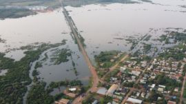El litoral norte argentino está siendo fuertemente afectado por las intensas lluvias.