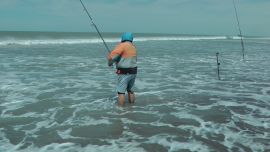 Reta es una de las playas con más eventos de pesca en la costa bonaerense. (Foto, gentileza Omar Calafate)