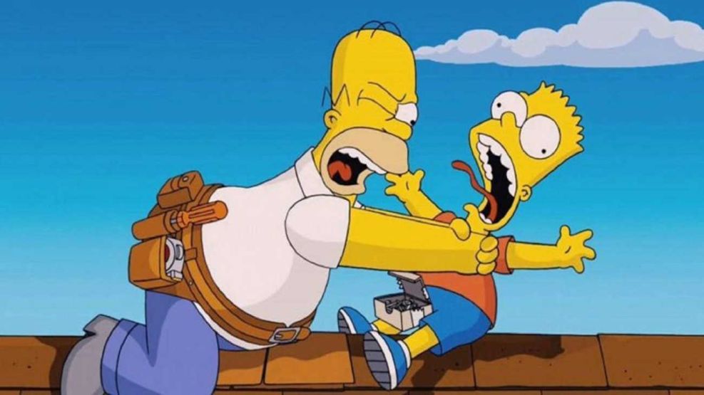Homero Simpson estrangulando a Bart 20231106