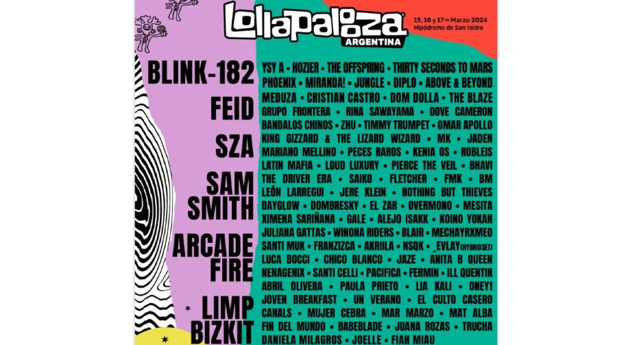 Qué artistas estarán en el Lollapalooza Argentina en 2024 el line up