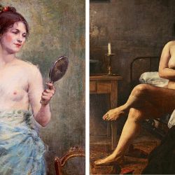 La mujer y el espejo y El despertar de la criada. | Foto:Museo de Bellas Artes