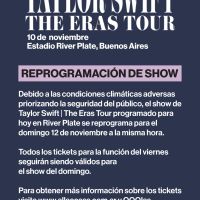 Taylor Swift reprogramó su show: "No voy a poner en peligro a mis fans"