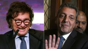 Javier Milei y Sergio Massa