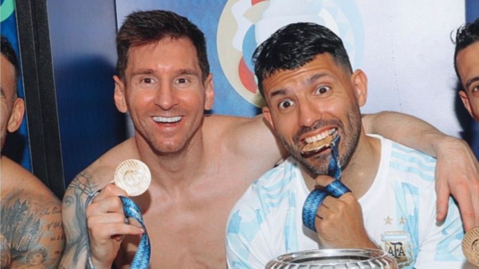 messi y agüero