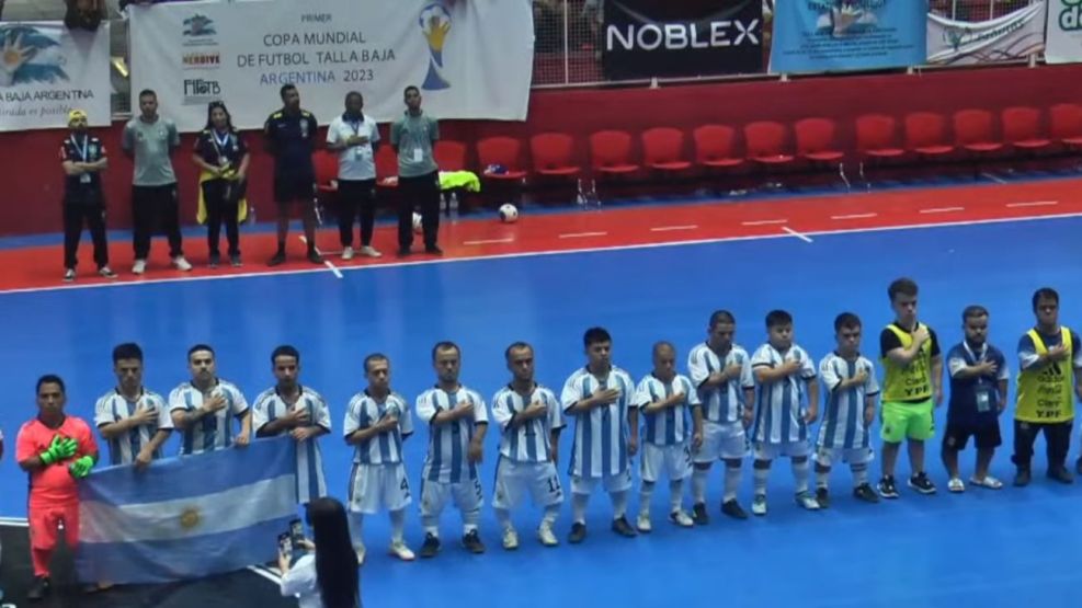 Noblex, sponsor de la selección argentina en el primer Mundial de Fútbol Talla Baja