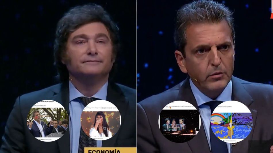 Los mejores memes del debate presidencial 2023 con Javier Milei y Sergio Massa 