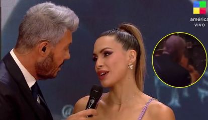 Marcelo Tinelli y Milett Figueroa beso