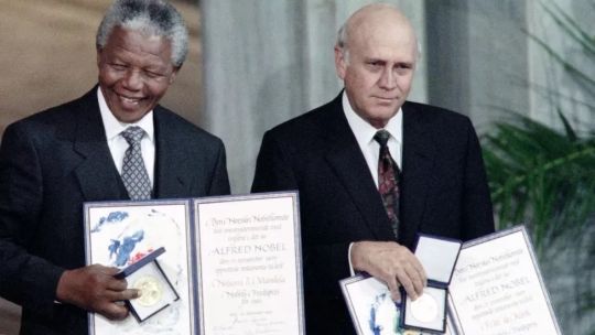 Nelson Mandela y Frederik de Klerk