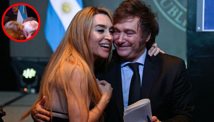 Así fue el beso de Javier Milei y Fátima Florez tras ser elegido como presidente de Argentina: el video del momento