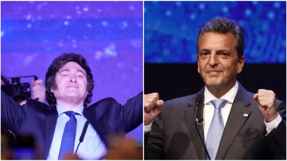 Sergio Massa y Javier Milei 