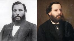 Jose Hernandez y un lienzo de Genaro Perez