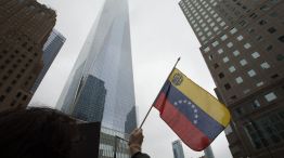 Demonstrators Protest At Goldman Sachs HQ As the Company Defends Venezuela Bond Deal Vilified By Opposition 