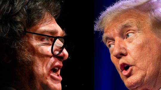 Javier Milei and Donald Trump.